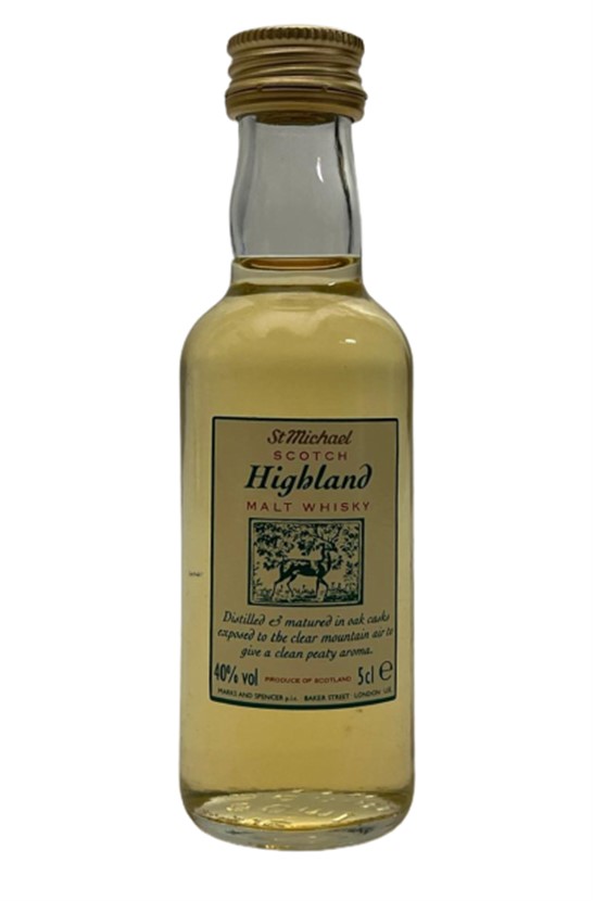 ST MİCHAEL HİGHLAND MALT WHISKEY 50 ML MİNYATÜR İÇKİ VİSKİ ŞİŞESİ KAPAGI ACILMAMIŞ DOLU KOLEKSİYON 