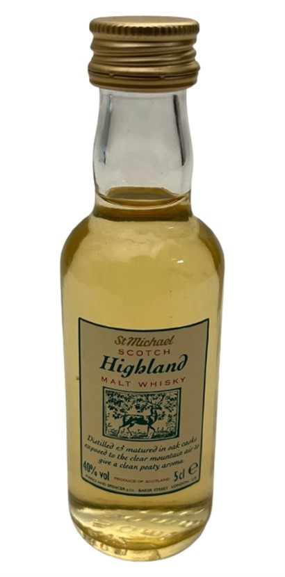 ST MİCHAEL HİGHLAND MALT WHISKEY 50 ML MİNYATÜR İÇKİ VİSKİ ŞİŞESİ KAPAGI ACILMAMIŞ DOLU KOLEKSİYON 