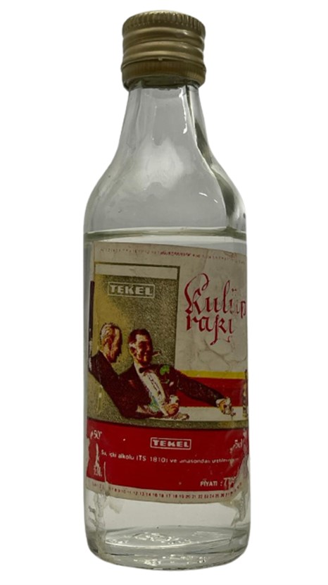 TEKEL KULÜP RAKI 50 ML MİNYATÜR İÇKİ RAKI ŞİŞESİ KAPAGI ACILMAMIŞ DOLU KOLEKSİYON 