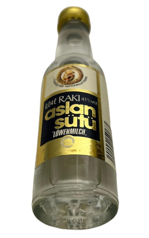TURKISCHES NATIONALGETRANK RAKI ASLAN SÜTÜ 40 ML MİNYATÜR İÇKİ RAKI ŞİŞESİ KAPAGI ACILMAMIŞ DOLU KOLEKSİYON 