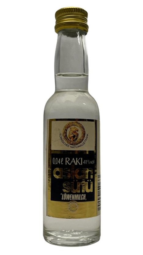 TURKISCHES NATIONALGETRANK RAKI ASLAN SÜTÜ 40 ML MİNYATÜR İÇKİ RAKI ŞİŞESİ KAPAGI ACILMAMIŞ DOLU KOLEKSİYON 