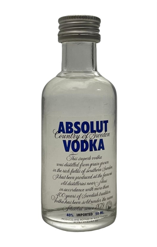 ABSOLUT VODKA 50 ML MİNYATÜR İÇKİ VOTKA ŞİŞESİ KAPAGI ACILMAMIŞ DOLU KOLEKSİYON 