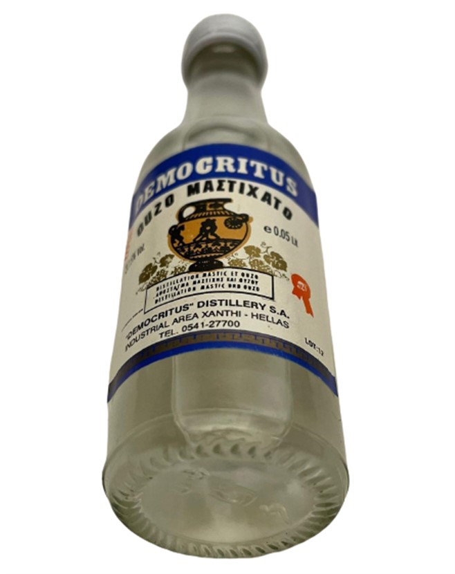 GREECE DEMOCRITUS OUZO 50 ML MİNYATÜR İÇKİ ŞİŞESİ KAPAGI ACILMAMIŞ DOLU KOLEKSİYON 