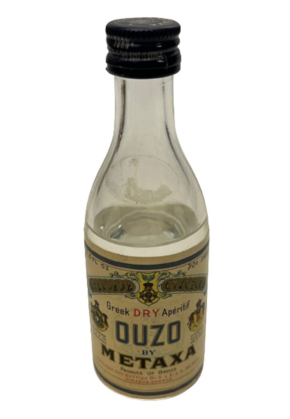 GREECE OUZO BY METAXA 50 ML MİNYATÜR İÇKİ LİKÖR ŞİŞESİ KAPAGI ACILMAMIŞ DOLU KOLEKSİYON 