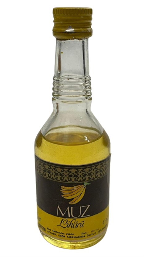 TEKEL MUZ LİKÖRÜ 50 ML MİNYATÜR İÇKİ LİKÖRÜ ŞİŞESİ KAPAGI ACILMAMIŞ DOLU KOLEKSİYON 