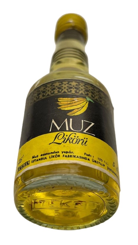 TEKEL MUZ LİKÖRÜ 50 ML MİNYATÜR İÇKİ LİKÖRÜ ŞİŞESİ KAPAGI ACILMAMIŞ DOLU KOLEKSİYON 