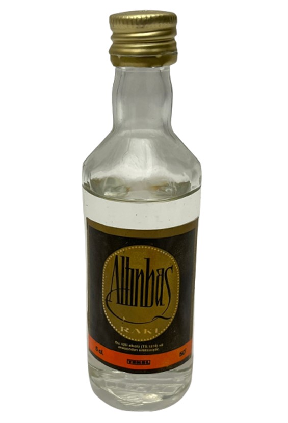 ALTINBAŞ RAKI 50 ML MİNYATÜR İÇKİ RAKI ŞİŞESİ KAPAGI ACILMAMIŞ DOLU KOLEKSİYON 