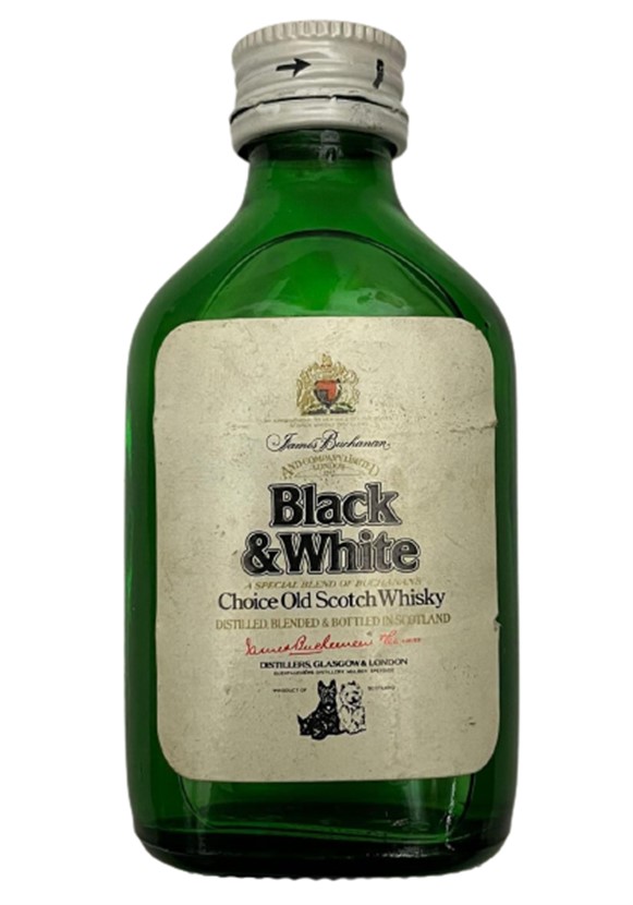 BLACK & WHİTE CHOİCE OLD SCOTCH WHİSKEY 50 ML MİNYATÜR İÇKİ VİSKİ ŞİŞESİ KAPAGI ACILMAMIŞ DOLU KOLEKSİYON 