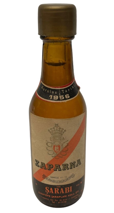 1956  ZAPARNA ŞARABI 50 ML MİNYATÜR İÇKİ ŞARAP ŞİŞESİ KAPAGI ACILMAMIŞ DOLU KOLEKSİYON 