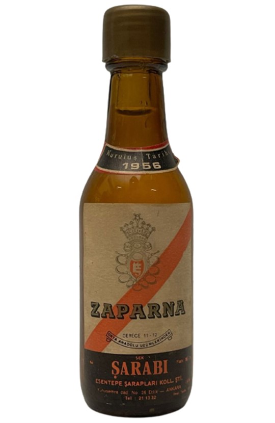1956  ZAPARNA ŞARABI 50 ML MİNYATÜR İÇKİ ŞARAP ŞİŞESİ KAPAGI ACILMAMIŞ DOLU KOLEKSİYON 