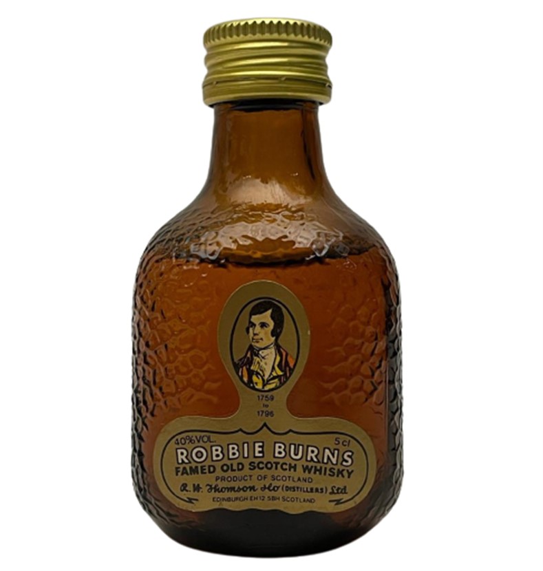 ROBBIE BURNS FAMED OLD SOTCH WHISKEY 50 ML MİNYATÜR İÇKİ VİSKİ ŞİŞESİ KAPAGI ACILMAMIŞ DOLU KOLEKSİYON 