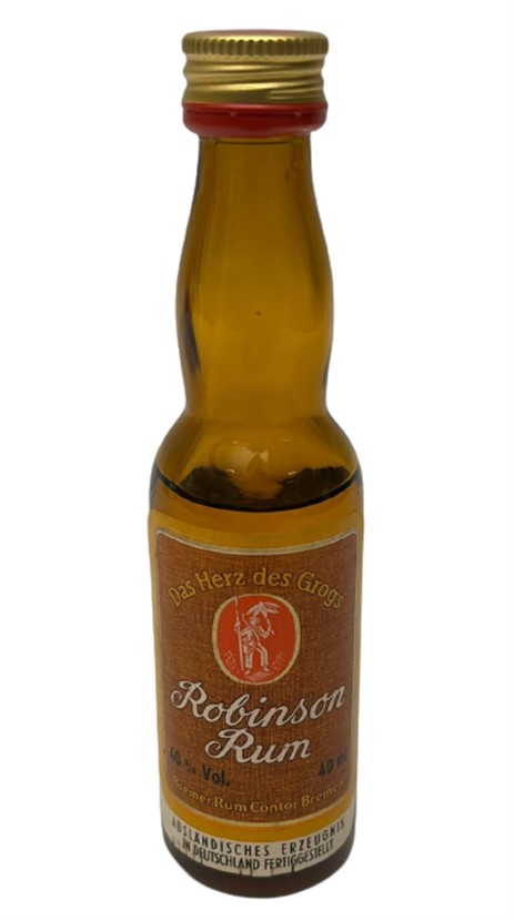 ROBİNSON RUM 40 ML MİNYATÜR İÇKİ ROM ŞİŞESİ KAPAGI ACILMAMIŞ DOLU KOLEKSİYON 