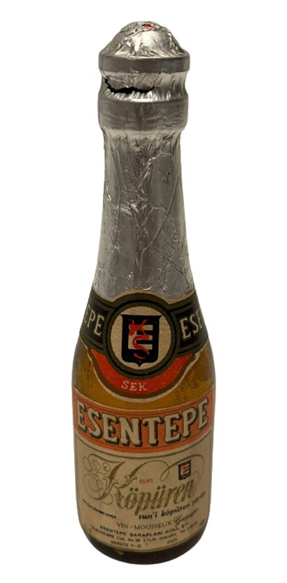 ESENTEPE KÖPÜREN ŞARAP 50 ML MİNYATÜR İÇKİ ŞARAP ŞİŞESİ KAPAGI ACILMAMIŞ DOLU KOLEKSİYON 
