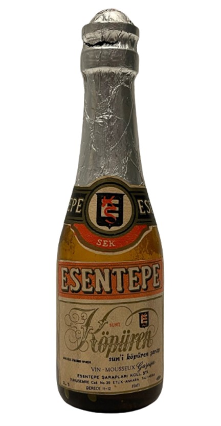 ESENTEPE KÖPÜREN ŞARAP 50 ML MİNYATÜR İÇKİ ŞARAP ŞİŞESİ KAPAGI ACILMAMIŞ DOLU KOLEKSİYON 