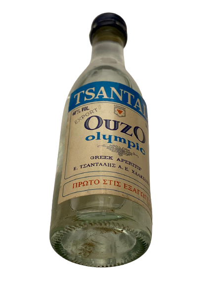 GREEK TSANTALI OUZO OLYMPİC 50 ML MİNYATÜR İÇKİ LİKÖR ŞİŞESİ KAPAGI ACILMAMIŞ DOLU KOLEKSİYON 