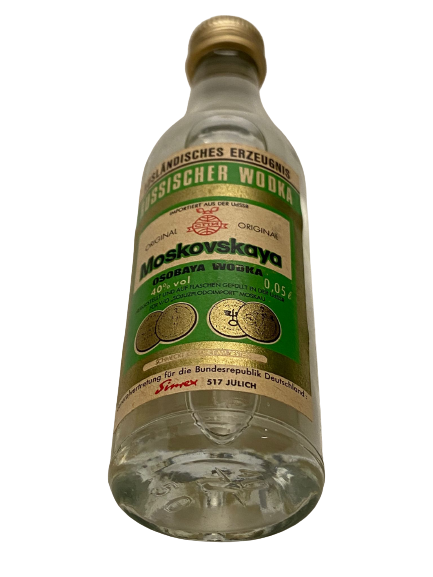 MOSKOVSKAYA RUSSISCHER WODKA 50 ML MİNYATÜR VOTKA İÇKİ  ŞİŞESİ KAPAGI ACILMAMIŞ DOLU KOLEKSİYON 