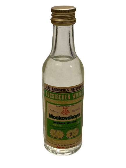 MOSKOVSKAYA RUSSISCHER WODKA 50 ML MİNYATÜR VOTKA İÇKİ  ŞİŞESİ KAPAGI ACILMAMIŞ DOLU KOLEKSİYON 