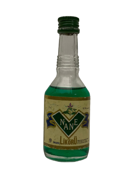 TEKEL NANE LİKÖRÜ 50 ML MİNYATÜR İÇKİ LİKÖR ŞİŞESİ KAPAGI ACILMAMIŞ DOLU KOLEKSİYON 
