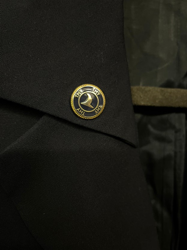 1970 VAKKO ÖZEL ÜRETİMİ THY TÜRK HAVA YOLLARI  THY LEGOLU METAL DÜGMELER  KULLANILMIŞ HOSTES CEKETİ  LACİVERT RENKDE