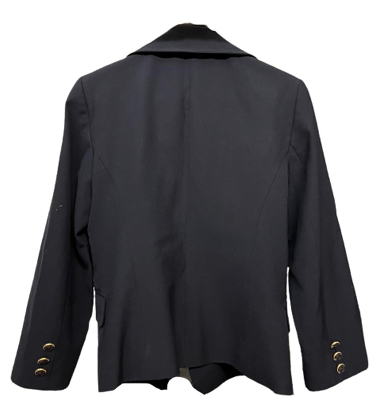 1970 VAKKO ÖZEL ÜRETİMİ THY TÜRK HAVA YOLLARI  THY LEGOLU METAL DÜGMELER  KULLANILMIŞ HOSTES CEKETİ  LACİVERT RENKDE