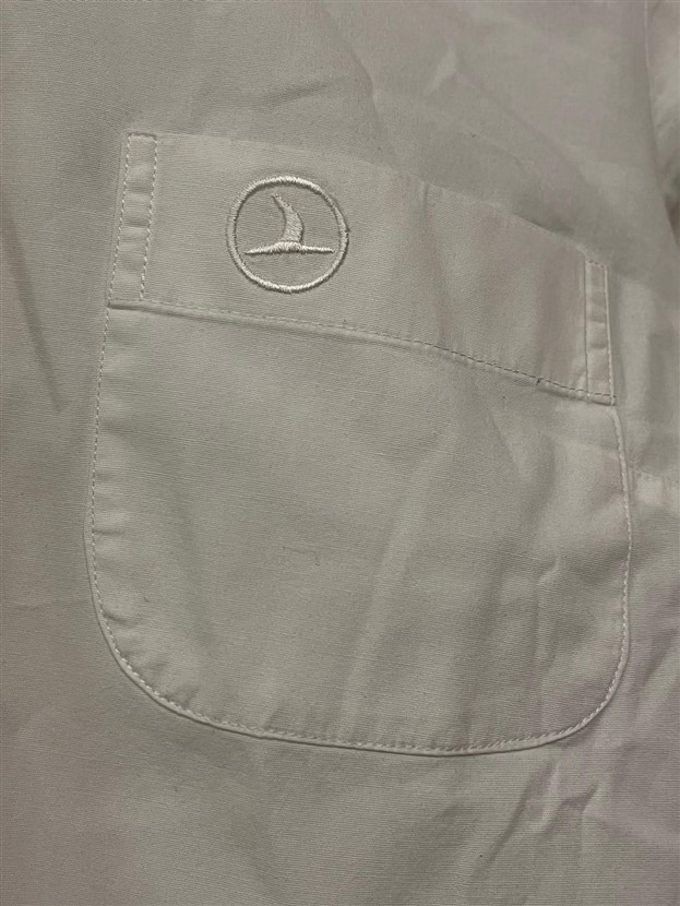 1970 VAKKO THY TÜRK HAVA YOLLARI  LOGOLU ÖZEL ÜRETİM  İPEK  BAYAN HOSTES GÖMLEĞİ FARKLI BEDENLERİ MEVCUTTUR