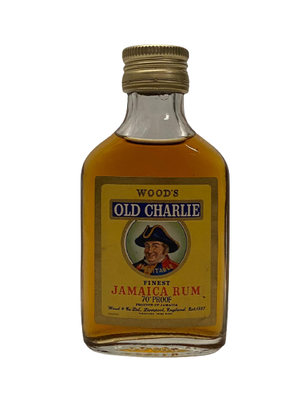WOOD'S OLD CHARLIE JAMAICA RUM 50 ML MİNYATÜR İÇKİ LİKÖR ŞİŞESİ KAPAGI ACILMAMIŞ DOLU KOLEKSİYON 