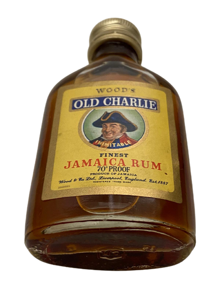 WOOD'S OLD CHARLIE JAMAICA RUM 50 ML MİNYATÜR İÇKİ LİKÖR ŞİŞESİ KAPAGI ACILMAMIŞ DOLU KOLEKSİYON 
