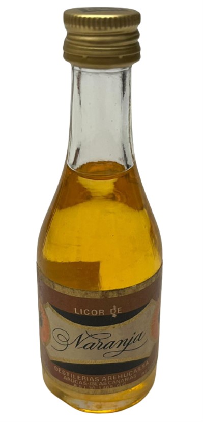 AREHUCAS LICOR DE NARANJA 40 ML MİNYATÜR İÇKİ LİKÖR ŞİŞESİ KAPAGI ACILMAMIŞ DOLU KOLEKSİYON 