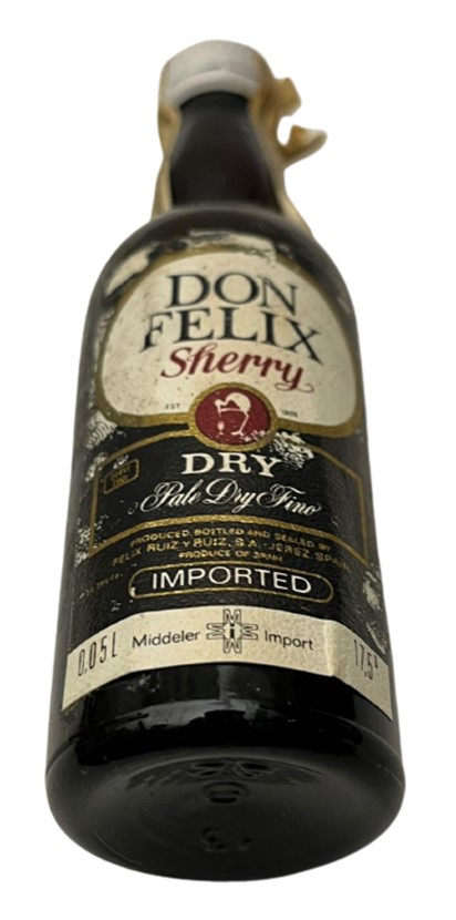 DON FELİX SHERRY 50 ML MİNYATÜR ŞERİ İÇKİ ŞİŞESİ KAPAGI ACILMAMIŞ DOLU KOLEKSİYON 