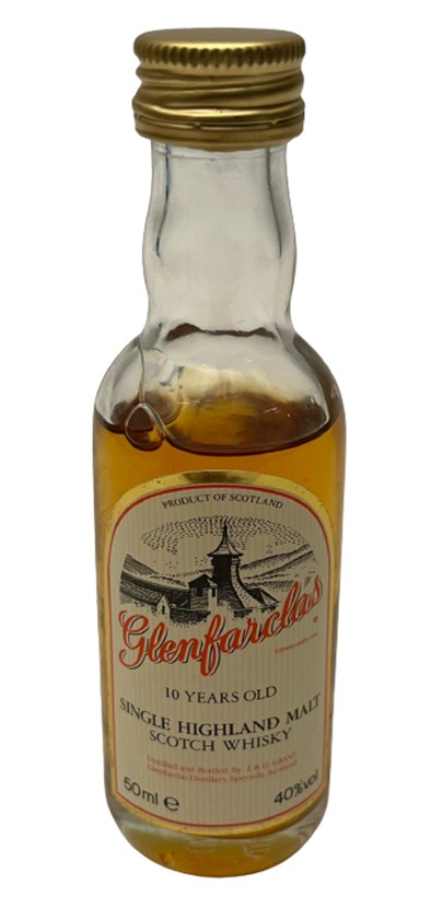 GLENFARCLAS 10 YEARS OLD MALT SCOTCH WHISKEY 50 ML MİNYATÜR İÇKİ VİSKİ ŞİŞESİ KAPAGI ACILMAMIŞ DOLU KOLEKSİYON 
