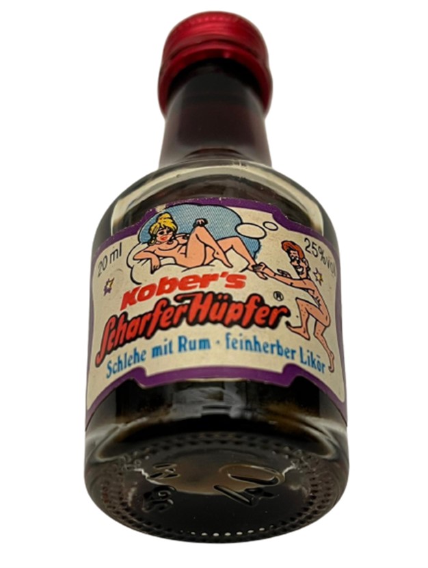 KOBER'S SCHARFER HÜPFER 20 ML MİNYATÜR İÇKİ LİKÖR ŞİŞESİ KAPAGI ACILMAMIŞ DOLU KOLEKSİYON 