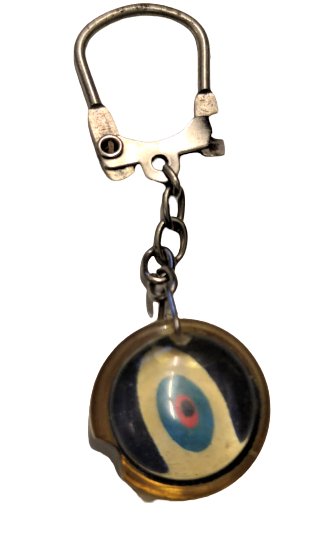 MURAT 124 OTO POLİ KARBON ŞEFFAF ANAHTARLIK ÖN TARAF MURAT 124 LEGOLU DİGER TARAF NAZARLIK 