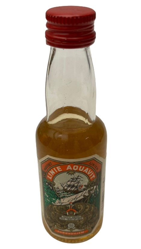 PASSERET LINIEN LINIE AQUAVIT 40 ML MİNYATÜR İÇKİ LİKÖR ŞİŞESİ KAPAGI ACILMAMIŞ DOLU KOLEKSİYON 