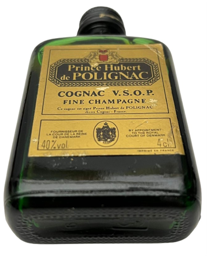 PRİNCE HUBERT DE POLIGNAC COGNAC 40 ML MİNYATÜR İÇKİ KONYAK ŞİŞESİ KAPAGI ACILMAMIŞ DOLU KOLEKSİYON 