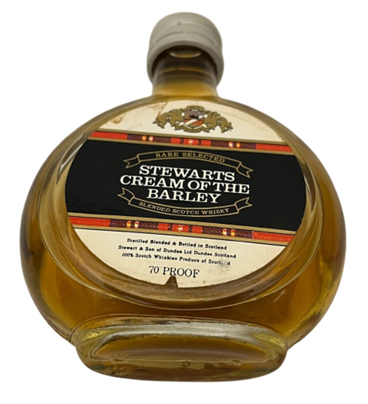 STEWARTS CREAM OF THE BARLEY BLENDED SCOTCH WHISKEY 50 ML MİNYATÜR İÇKİ VİSKİ ŞİŞESİ KAPAGI ACILMAMIŞ DOLU KOLEKSİYON 