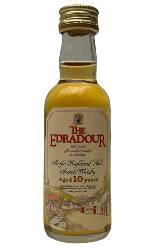 THE EDRADOUR MALT SCOTCH WHİSKEY AGED 10 YEARS 50 ML MİNYATÜR İÇKİ VİSKİ ŞİŞESİ KAPAGI ACILMAMIŞ DOLU KOLEKSİYON 
