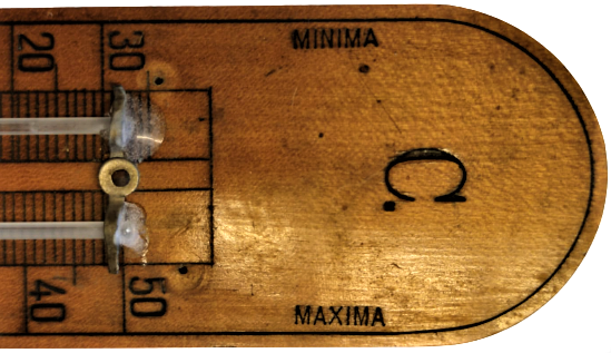 1950 MINIMA MAXIMA AHŞAP MASIF TERMOMETRE CİFT KIRMIZI CIVA CUBUKLU ODA İÇİ DERECE 
