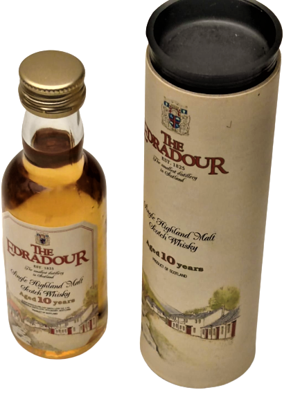 THE EDRADOUR MALT SCOTCH WHİSKEY AGED 10 YEARS 50 ML MİNYATÜR İÇKİ VİSKİ ŞİŞESİ KAPAGI ACILMAMIŞ DOLU KOLEKSİYON 