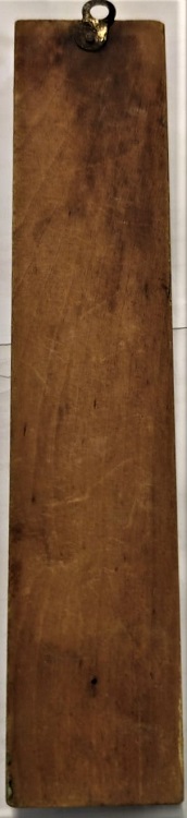 1950 DERECE AHŞAP MASİF BOCH KIRMIZI BEYAZ YAZILAR ALTIN YALDIZ KIRMIZI CIVALI TERMOMETRE