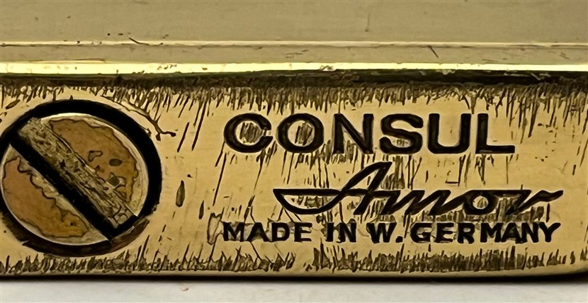 CEP PARFUM  VINTAGE POCKET PERFUME ATOMIZER ''CONSUL  AMOR 1950 W.GERMANY