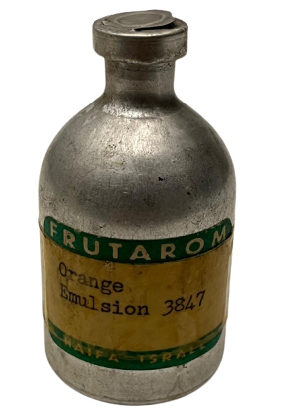 FRUTAROM ORANGE EMULSİON 3847 MAIFA ISRAEL ALÜMİNYUM KOKU ESANS ŞİŞESİ 