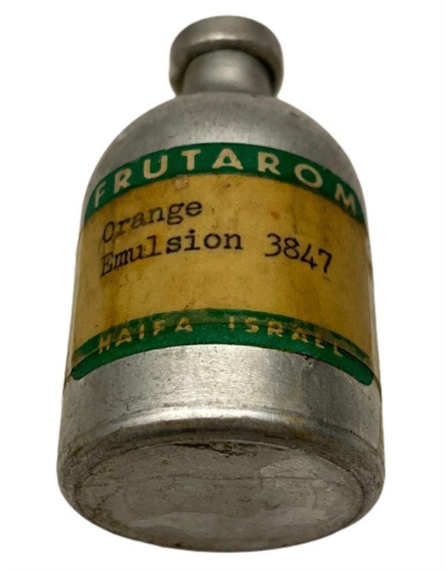 FRUTAROM ORANGE EMULSİON 3847 MAIFA ISRAEL ALÜMİNYUM KOKU ESANS ŞİŞESİ 