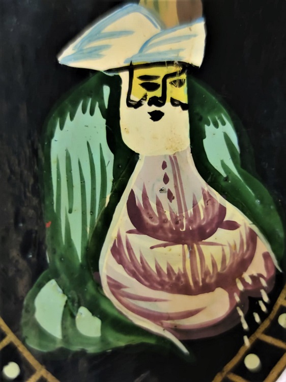 KONYA MEVLANA TAHTA KAŞIK EL YAPIM EL BOYAMA ÜZERİNDE OSMANLICA  BEYİT YAZILI