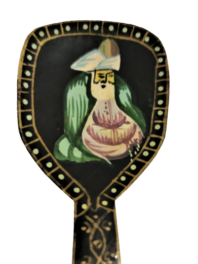 KONYA MEVLANA TAHTA KAŞIK EL YAPIM EL BOYAMA ÜZERİNDE OSMANLICA  BEYİT YAZILI