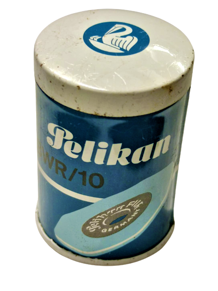 PELİKAN BWR /10 MÜREKKEP TÜKENMEZ DOLMA KALEM SİLGİ  4 ADET TENEKE KAPAKLI KUTU 