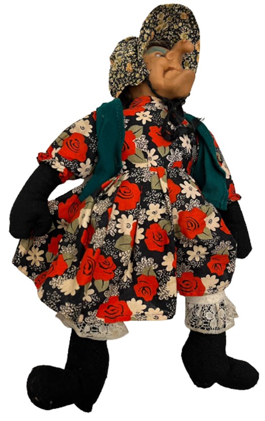 FATOŞ TÜRK MALI YERLİ OYUNCAK ELBİSELİ ŞAPKALI UCAN CADI BEZ BEBEK