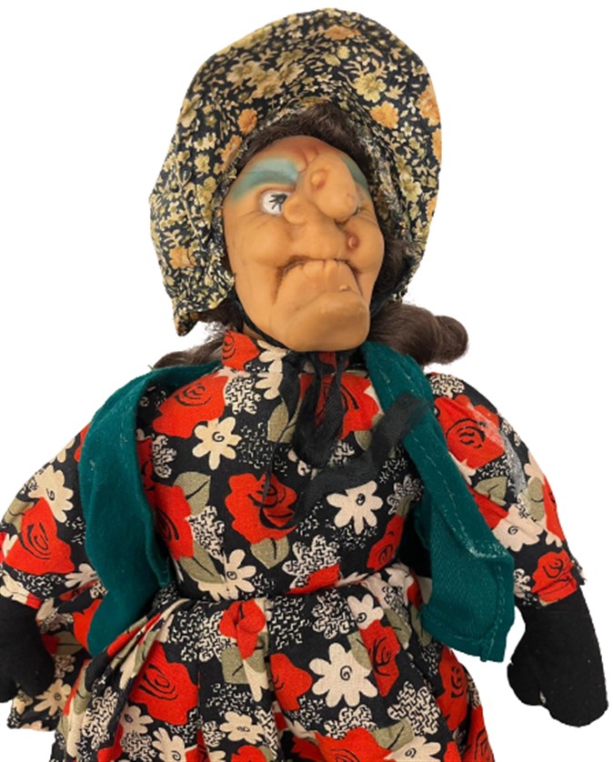 FATOŞ TÜRK MALI YERLİ OYUNCAK ELBİSELİ ŞAPKALI UCAN CADI BEZ BEBEK