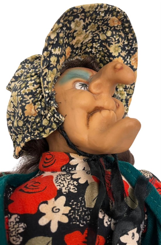 FATOŞ TÜRK MALI YERLİ OYUNCAK ELBİSELİ ŞAPKALI UCAN CADI BEZ BEBEK