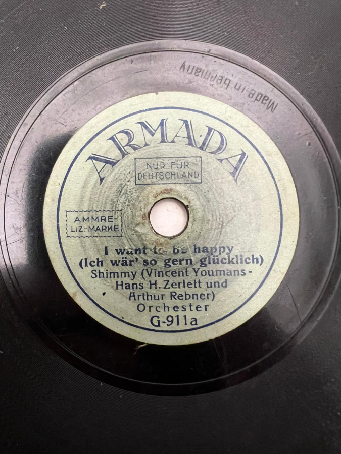 I WANT TO BE HAPPY SHİMMY ORCHESTER - DER ALTE PETER HAT G'LACHT ORCHESTER 78 DEVİR TAŞ PLAK
