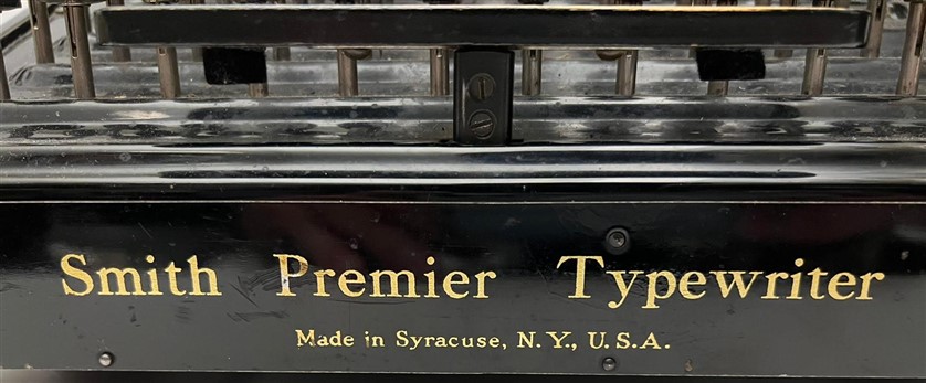 1908 AMERİCAN USA SMİTH PREMİER  TYPEWRITER NO 10 CİFT KLAVYELİ MEKANİK CAM TUŞLU MEKANİK METAL KASA FUL DAKTİLO